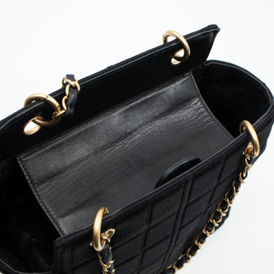 Rise-On Tote Chocolate Bar Black Cotton