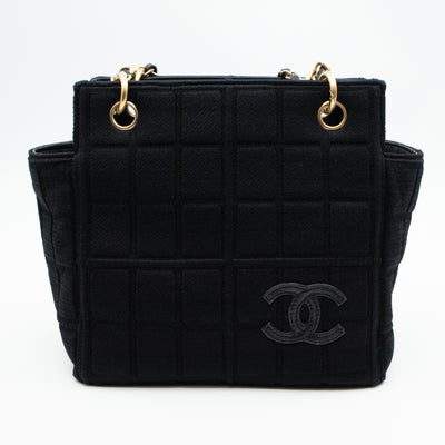 Rise-On Tote Chocolate Bar Black Cotton