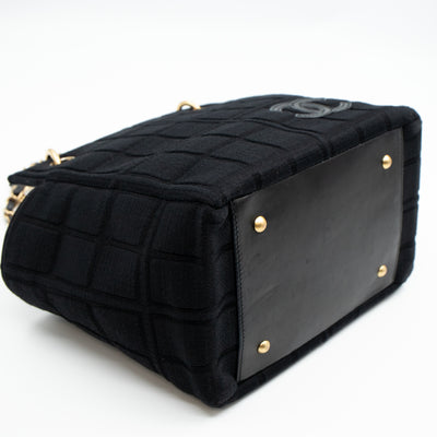 Rise-On Tote Chocolate Bar Black Cotton