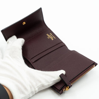 Small VSLING Wallet Burgundy Leather