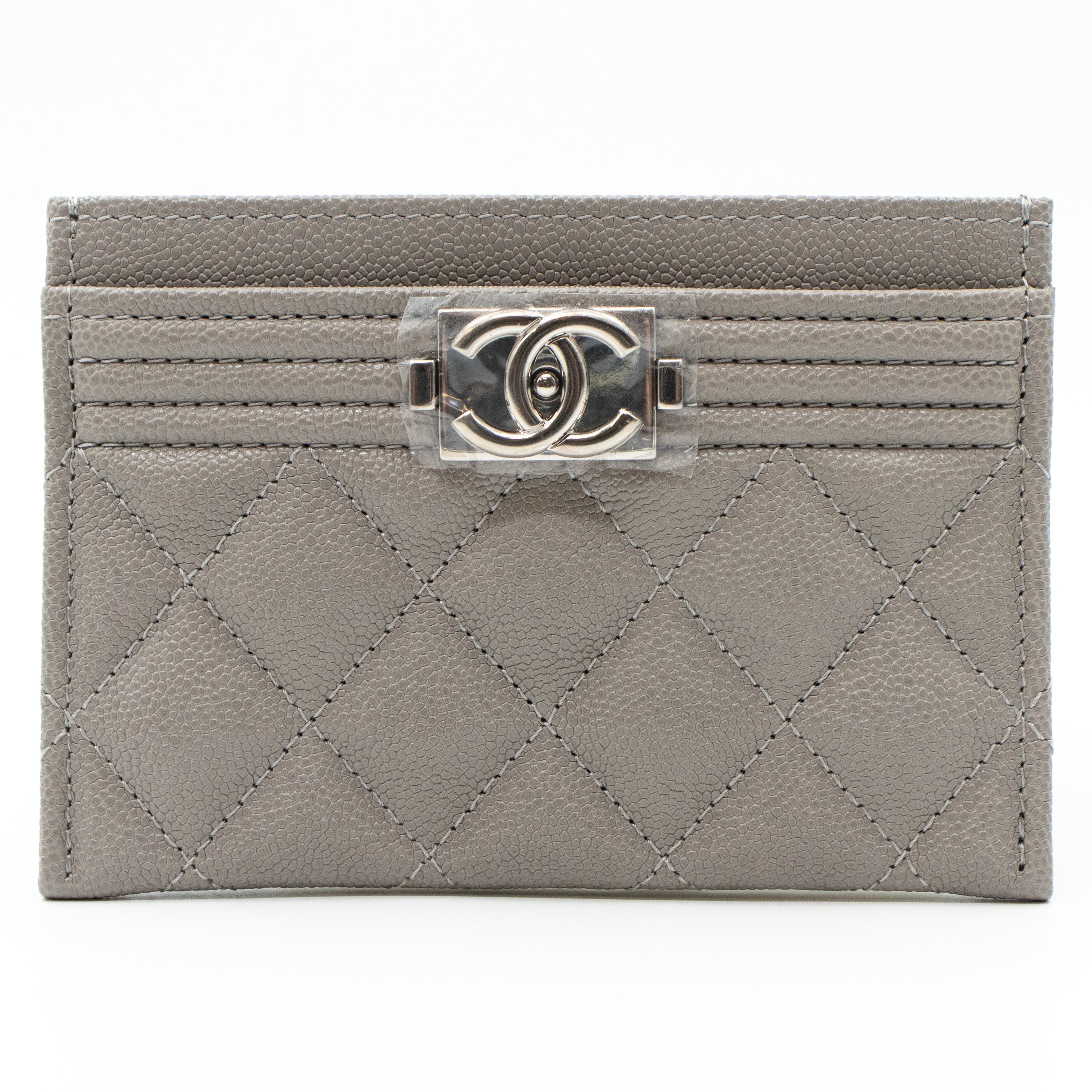 Boy Classic Card Holder Grey Caviar