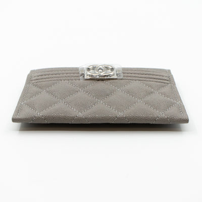 Boy Classic Card Holder Grey Caviar