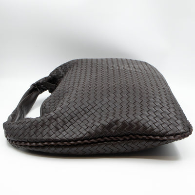 Intrecciato Veneta Hobo Bag Brown