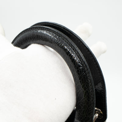 Lady Dior Medium Jeweled Swan Black Leather