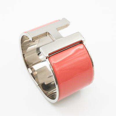 Clic Clac H Bracelet Wide Pink Silver