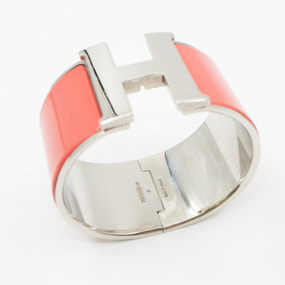 Clic Clac H Bracelet Wide Pink Silver