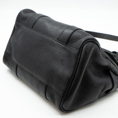 Small Bayswater Satchel Black Leather