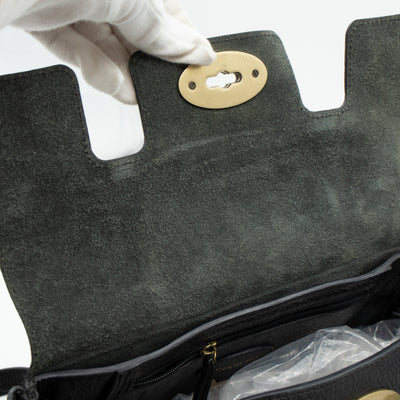 Small Bayswater Satchel Black Leather