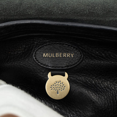 Small Bayswater Satchel Black Leather