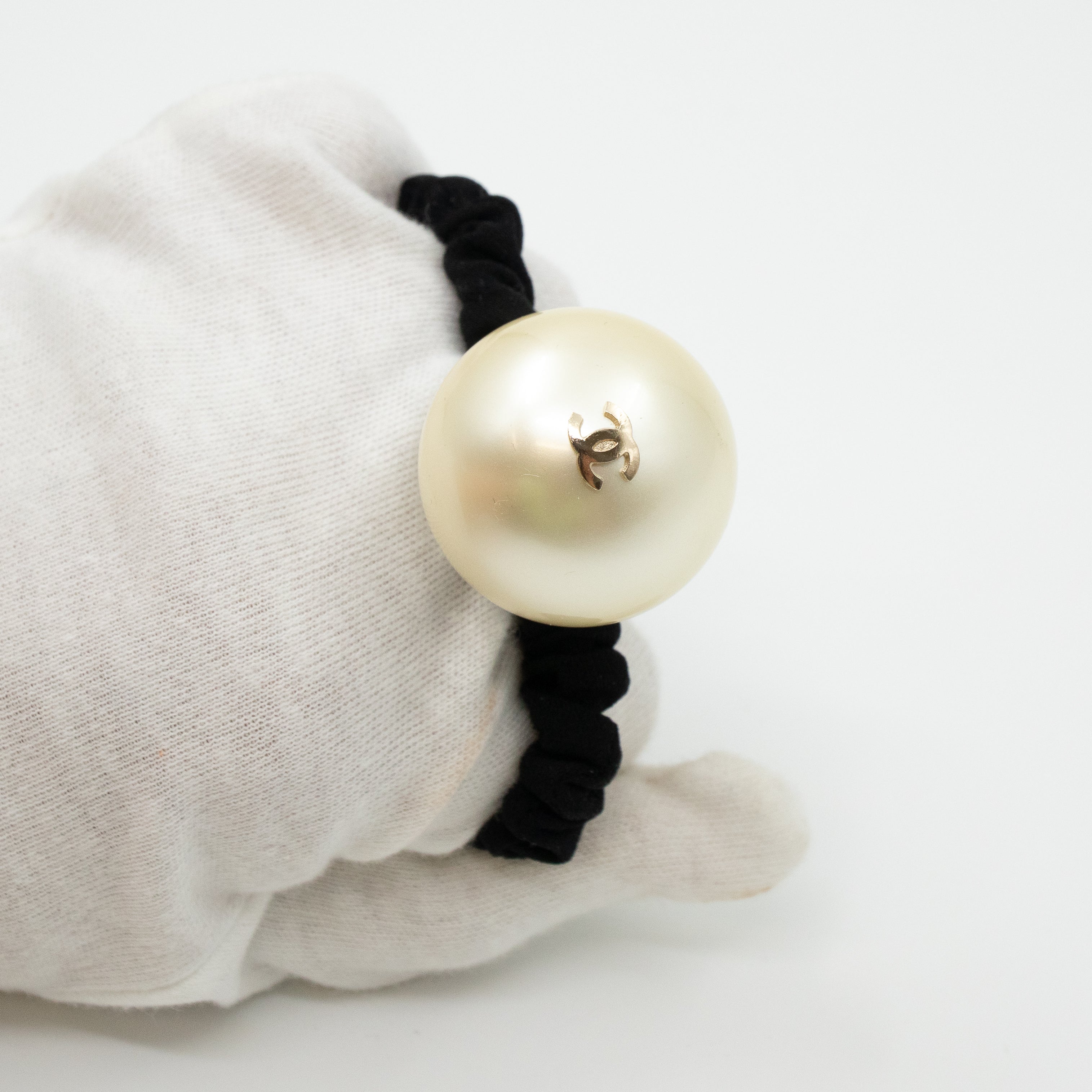 Faux Pearl Hair Scrunchie