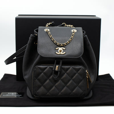 Business Affinity Backpack Small Black Caviar