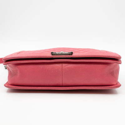 Boy Flap Bag Large Pink Leather