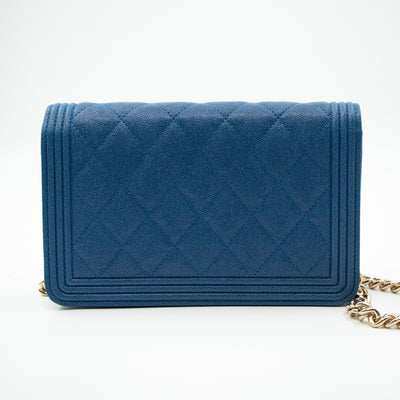 Boy Wallet On Chain Blue Caviar Gold