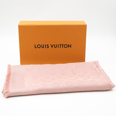 Monogram Shine Shawl Rose Velours