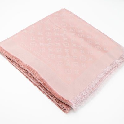 Monogram Shine Shawl Rose Velours