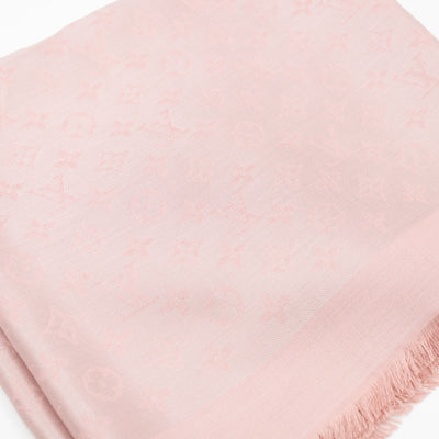Monogram Shine Shawl Rose Velours