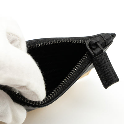 Card Case Active Saffiano Black & Gold