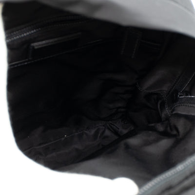 Single Strap Backpack Flame Black Nylon