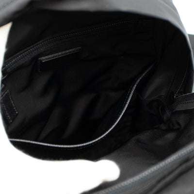 Single Strap Backpack Flame Black Nylon