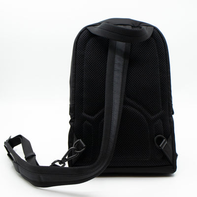 Single Strap Backpack Flame Black Nylon