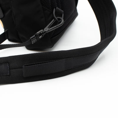 Single Strap Backpack Flame Black Nylon