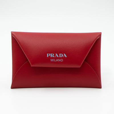 Envelope Wallet with Card Holder Red Leather