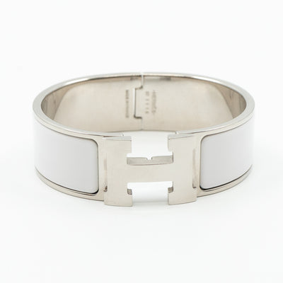 Clic Clac H Bracelet Medium White Silver