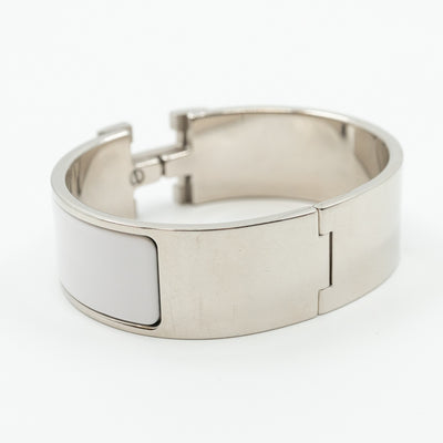 Clic Clac H Bracelet Medium White Silver