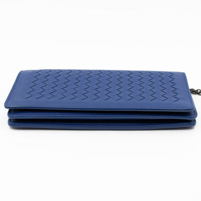 Wallet On Chain Blue Leather