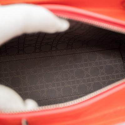 Lady Dior Large Papaya Patent Leather
