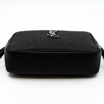 Lou Camera Bag Raffia Black