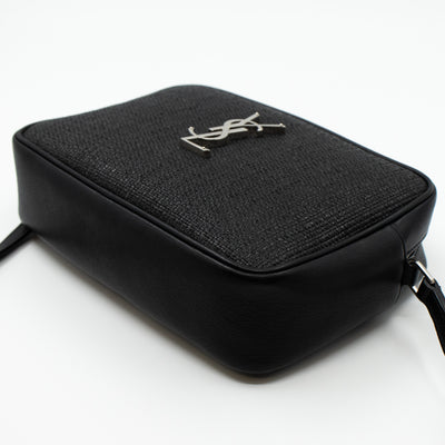 Lou Camera Bag Raffia Black