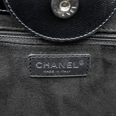 Deauville Medium Black Caviar Silver