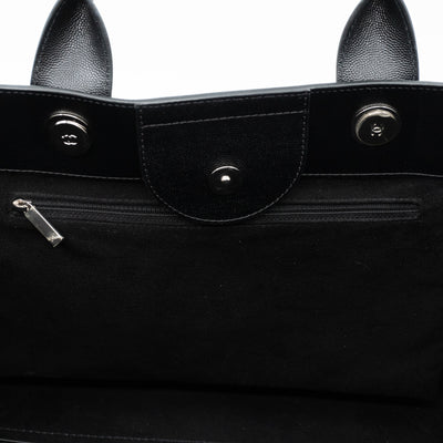 Deauville Medium Black Caviar Silver