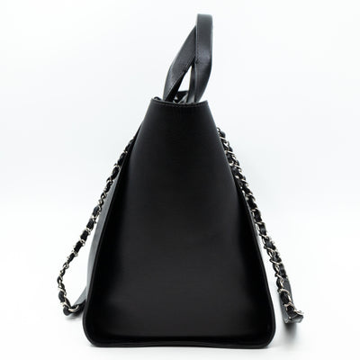 Deauville Medium Black Caviar Silver