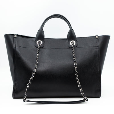 Deauville Medium Black Caviar Silver