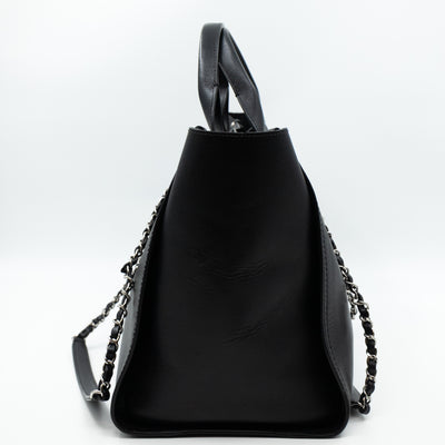 Deauville Medium Black Caviar Silver