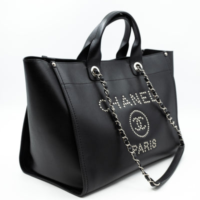Deauville Medium Black Caviar Silver