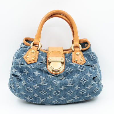 Pleaty Blue Denim Monogram