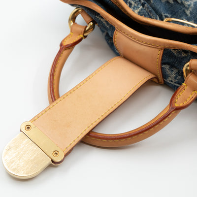 Pleaty Blue Denim Monogram