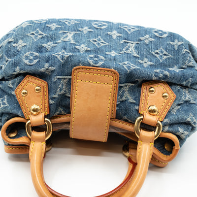 Pleaty Blue Denim Monogram
