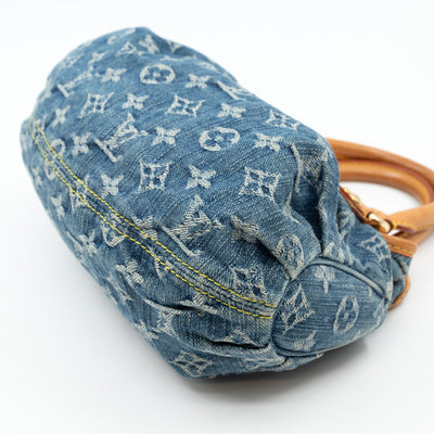 Pleaty Blue Denim Monogram