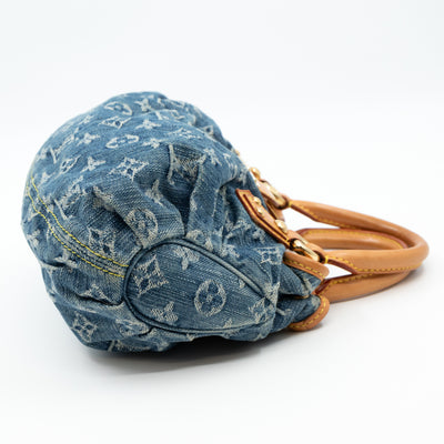 Pleaty Blue Denim Monogram