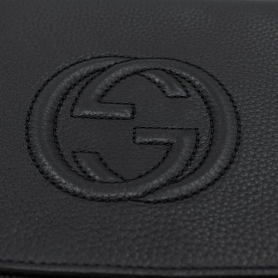 Soho Clutch Black Leather