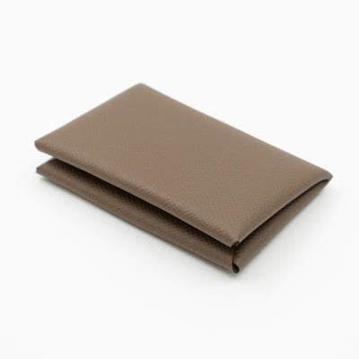 Calvi Card Holder Etoupe Leather
