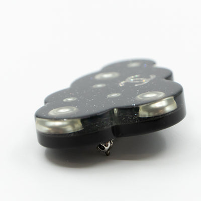 CC Space Brooch Black