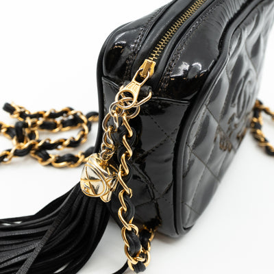 CC Camera Bag Black Patent Leather