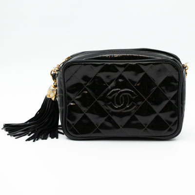 CC Camera Bag Black Patent Leather