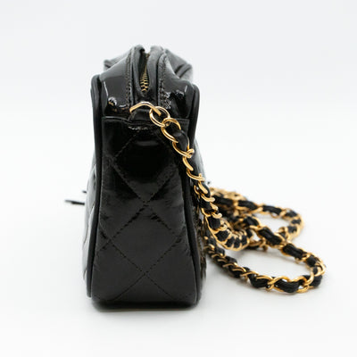 CC Camera Bag Black Patent Leather