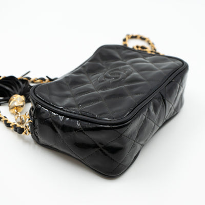 CC Camera Bag Black Patent Leather